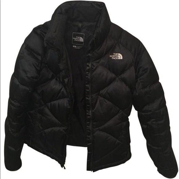 North Face 55 Black Quilted Down Jacket 